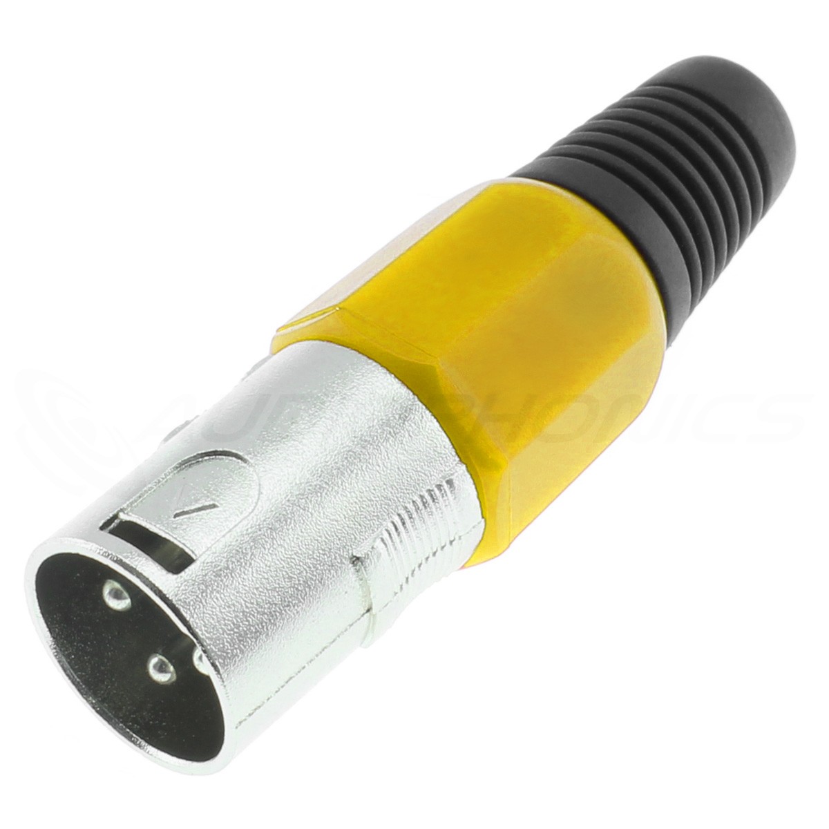 DYNAVOX 3 Way Male XLR Connector Ø8mm Yellow (Unit)