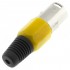 DYNAVOX 3 Way Male XLR Connector Ø8mm Yellow (Unit)