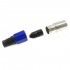 DYNAVOX 3 Way Male XLR Connector Ø8mm Blue (Unit)