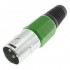 DYNAVOX 3 Way Male XLR Connector Ø8mm Green (Unit)