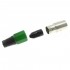 DYNAVOX 3 Way Male XLR Connector Ø8mm Green (Unit)