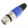 DYNAVOX 3 Way Female XLR Connector Ø8mm Blue (Unit)