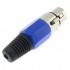 DYNAVOX Connecteur XLR Femelle 3 Pôles Ø8mm Bleu (Unité)