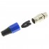 DYNAVOX Connecteur XLR Femelle 3 Pôles Ø8mm Bleu (Unité)