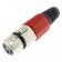 DYNAVOX 3 Way Female XLR Connector Ø8mm Red (Unit)