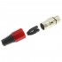 DYNAVOX Connecteur XLR Femelle 3 Pôles Ø8mm Rouge (Unité)