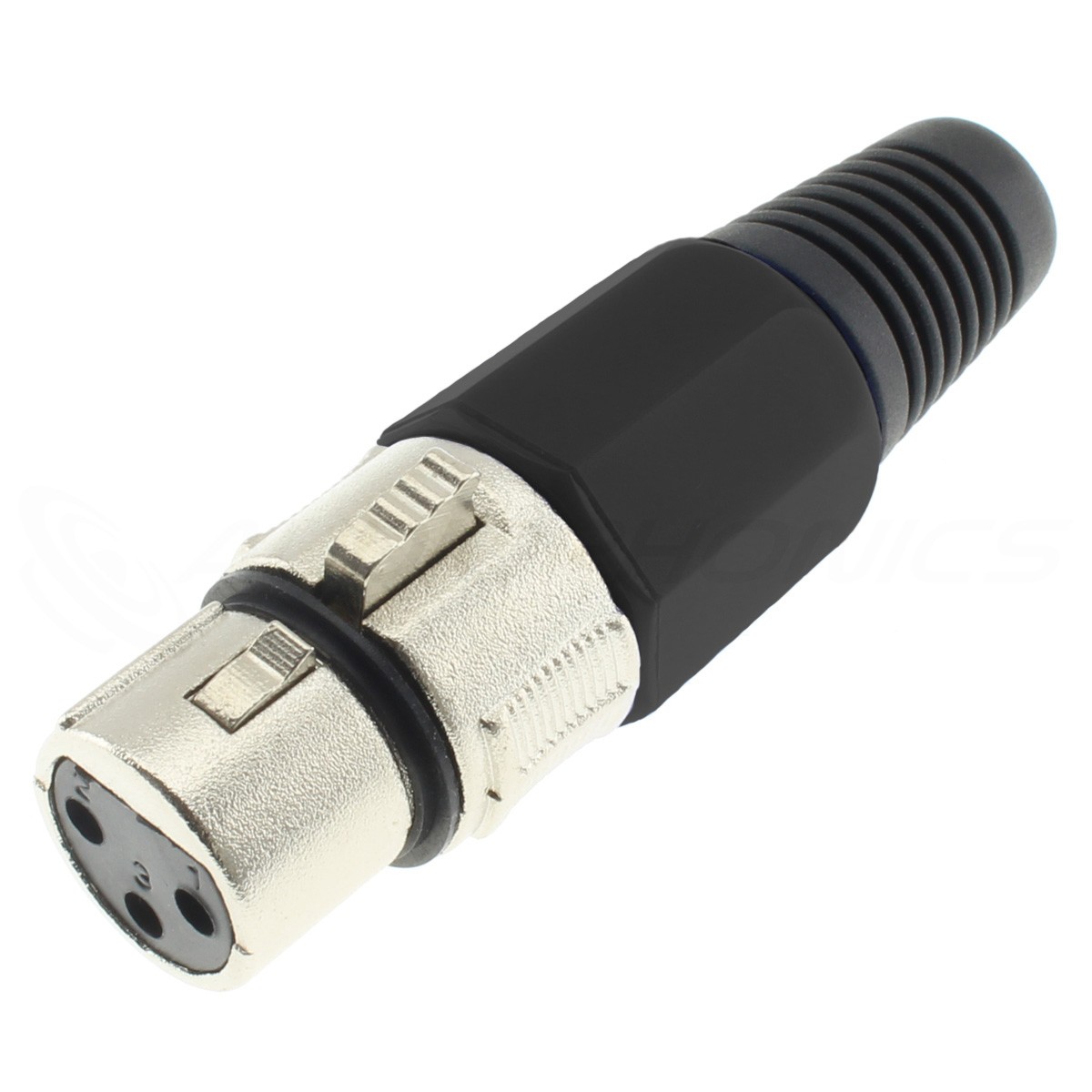 DYNAVOX 3 Way Female XLR Connector Ø8mm Black (Unit)