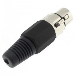 DYNAVOX Connecteur XLR Femelle 3 Pôles Ø8mm Noir (Unité)