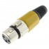 DYNAVOX 3 Way Female XLR Connector Ø8mm Yellow (Unit)