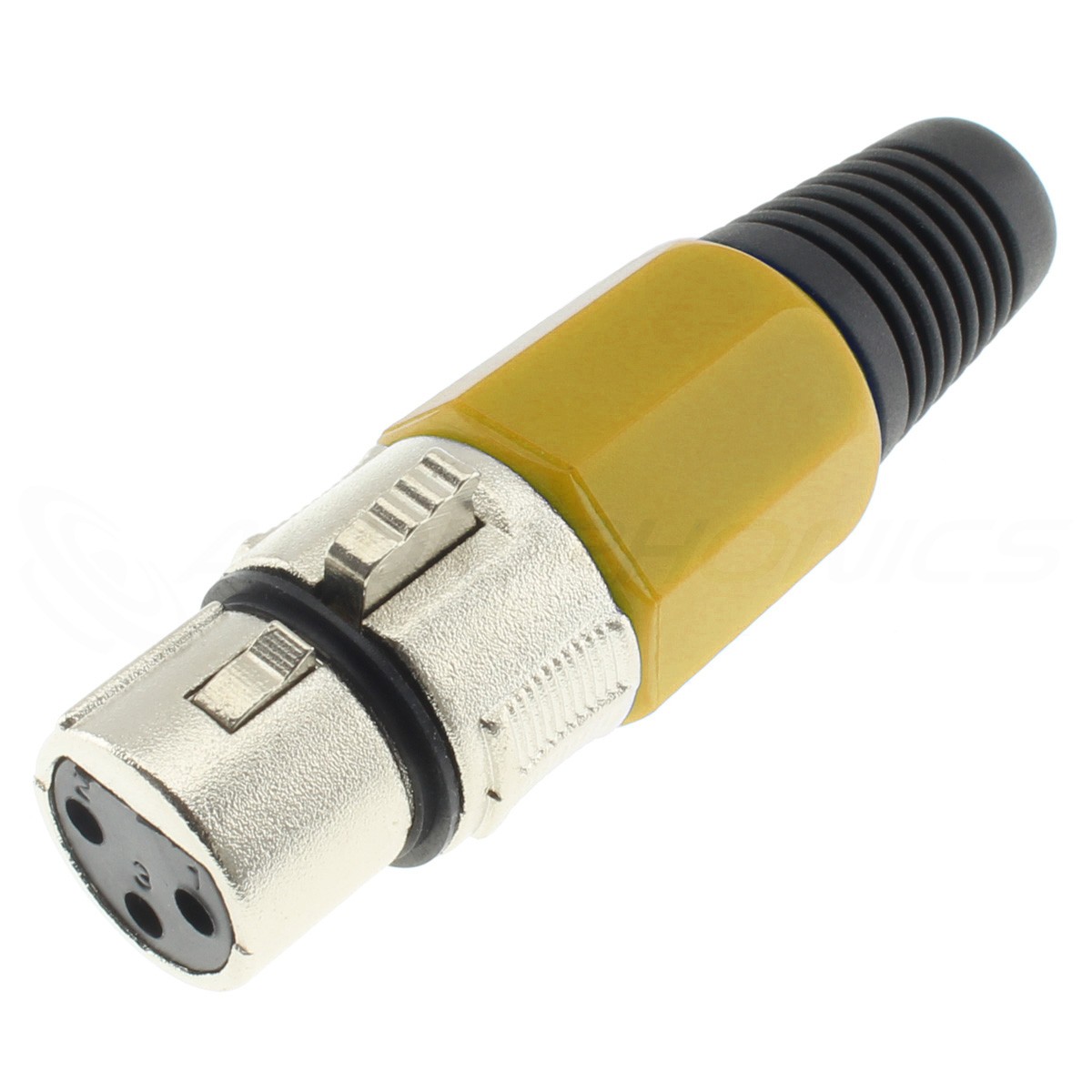 DYNAVOX Connecteur XLR Femelle 3 Pôles Ø8mm Jaune (Unité)