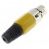 DYNAVOX Connecteur XLR Femelle 3 Pôles Ø8mm Jaune (Unité)