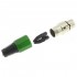 DYNAVOX 3 Way Female XLR Connector Ø8mm Green (Unit)