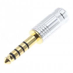 Jack 4.4mm TRRRS Connector Gold Plated Ø6mm (Unit)