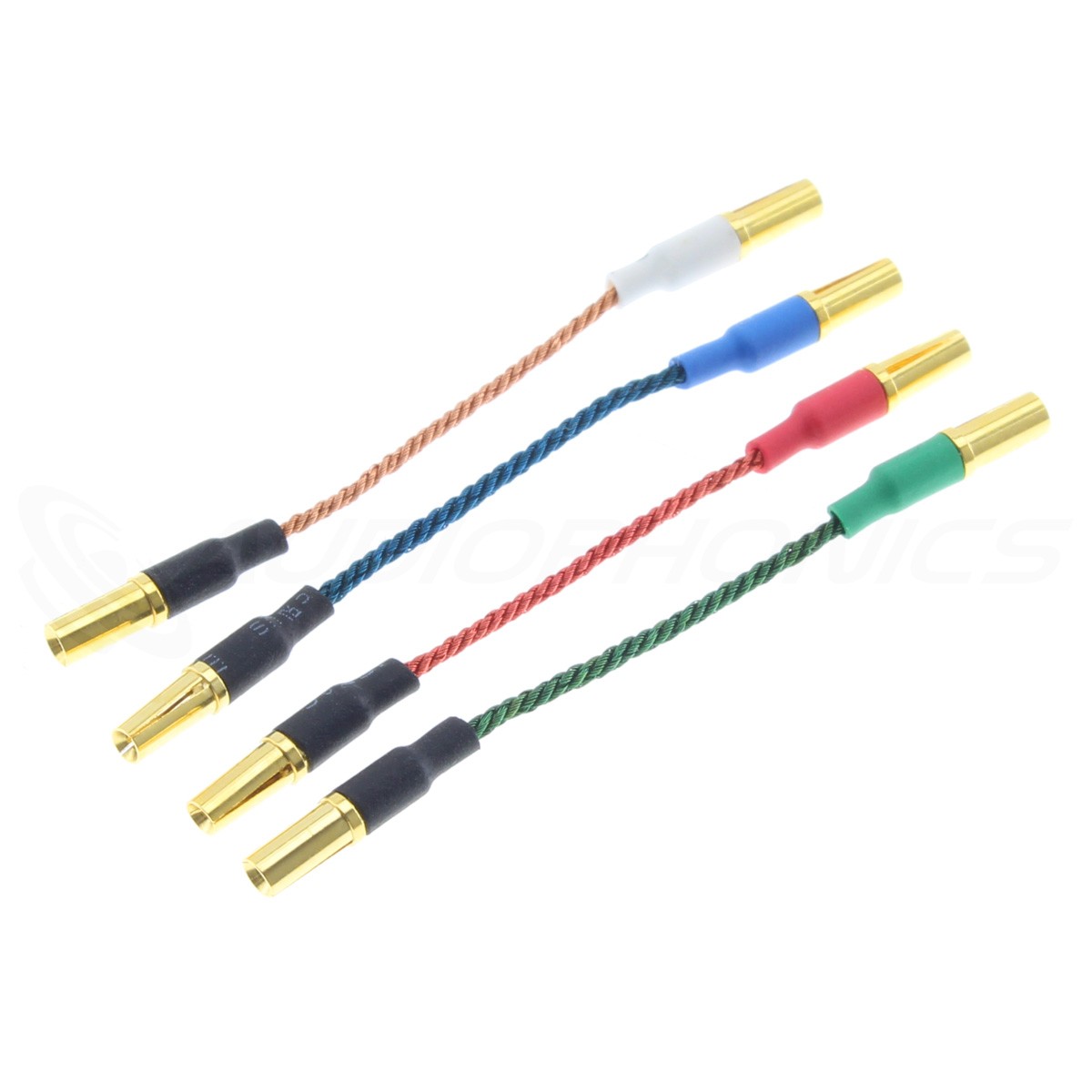 New 4 Piece High End Lead Wires with Gold Connectors for Headshell & Cartridges 
