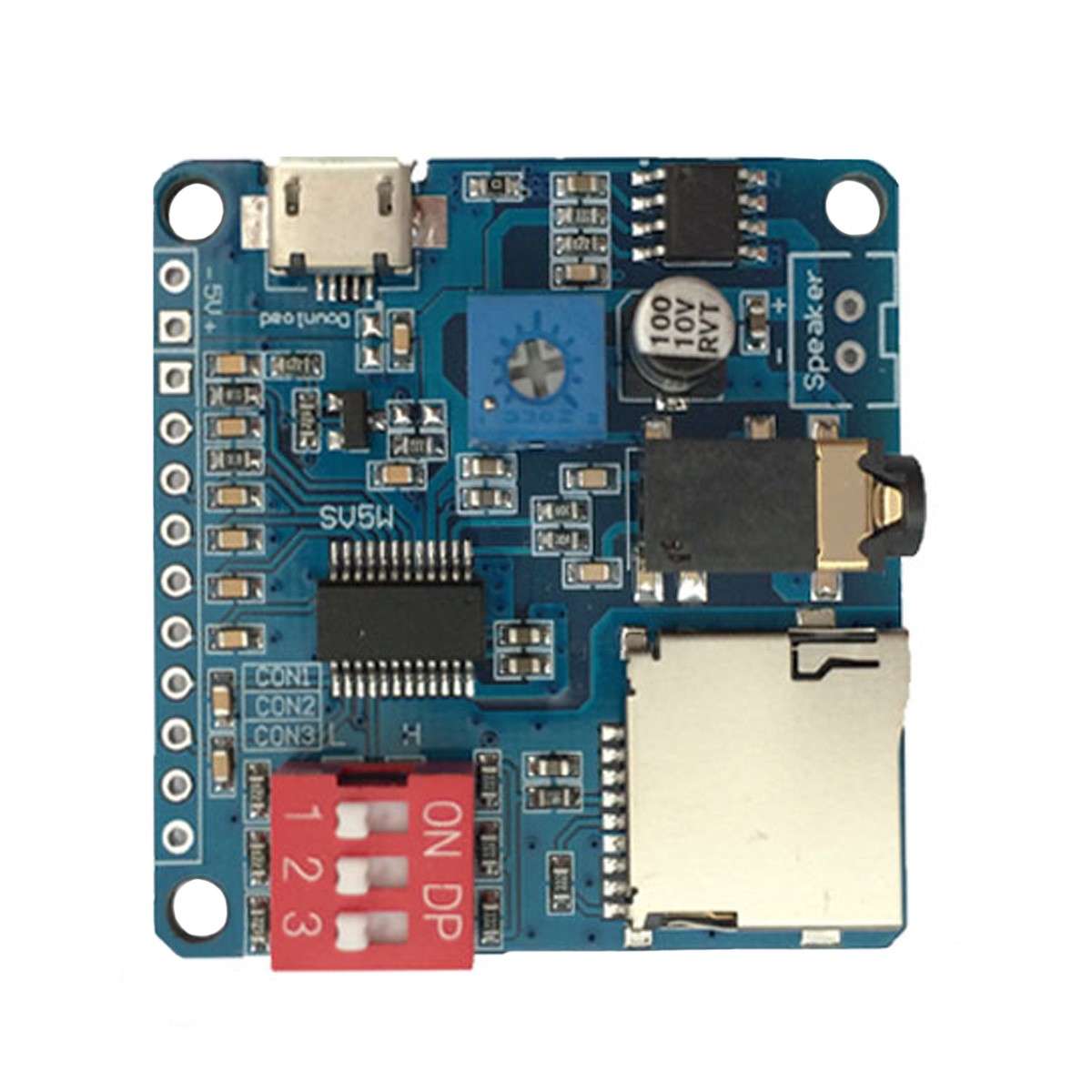 File Reader with Class D Amplifier 5W Board UART / IO