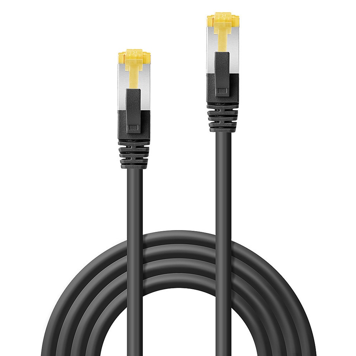 LINDY Câble Ethernet RJ45 S/FTP LSZH Cat.7 Cuivre Blindé Noir 0.3m
