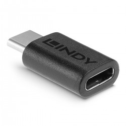 LINDY Adaptateur USB-C mâle vers USB-C femelle USB 3.2 Cuivre Plaqué Or