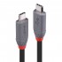 LINDY ANTHRA LINE Câble USB-C Mâle USB4 40Gbit/s Cuivre Plaqué Argent Blindé 0.8m