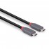 LINDY ANTHRA LINE Câble USB-C Mâle USB4 40Gbit/s Cuivre Plaqué Argent Blindé 0.8m