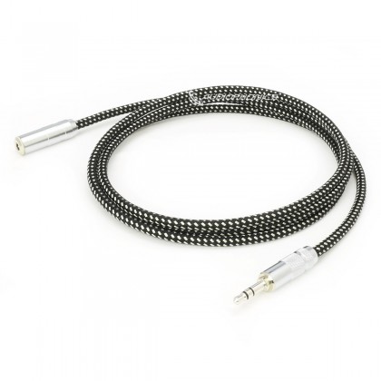 OYAIDE HPSC-35J Male Jack 3.5mm to Female Jack 3.5mm Copper 102SSC Silver / Rhodium Plating 2.5m