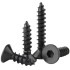 BTR Countersunk Head Wood Screws M3x8mm Steel Black (x10)