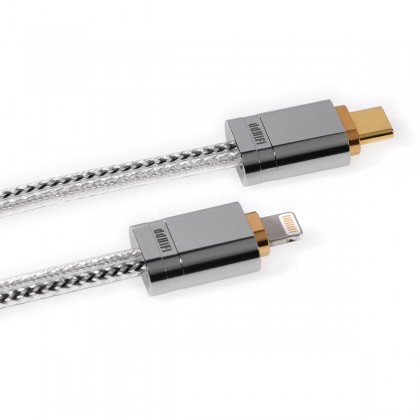 DD MFI09S Male USB-C to Male Lightning OTG Cable Silver / OFC Copper 10cm