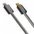 DD MFI09S Male USB-C to Male Lightning OTG Cable Silver / OFC Copper 10cm