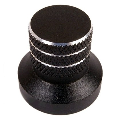 Knob Anodized Aluminum D Shaft 30×20×28mm Ø6mm Black