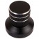 Knob Anodized Aluminum D Shaft 30×20×28mm Ø6mm Black