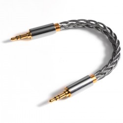 DD BC35B Male Jack 3.5mm Cable Silver / OFC Copper Gold Plated 10cm