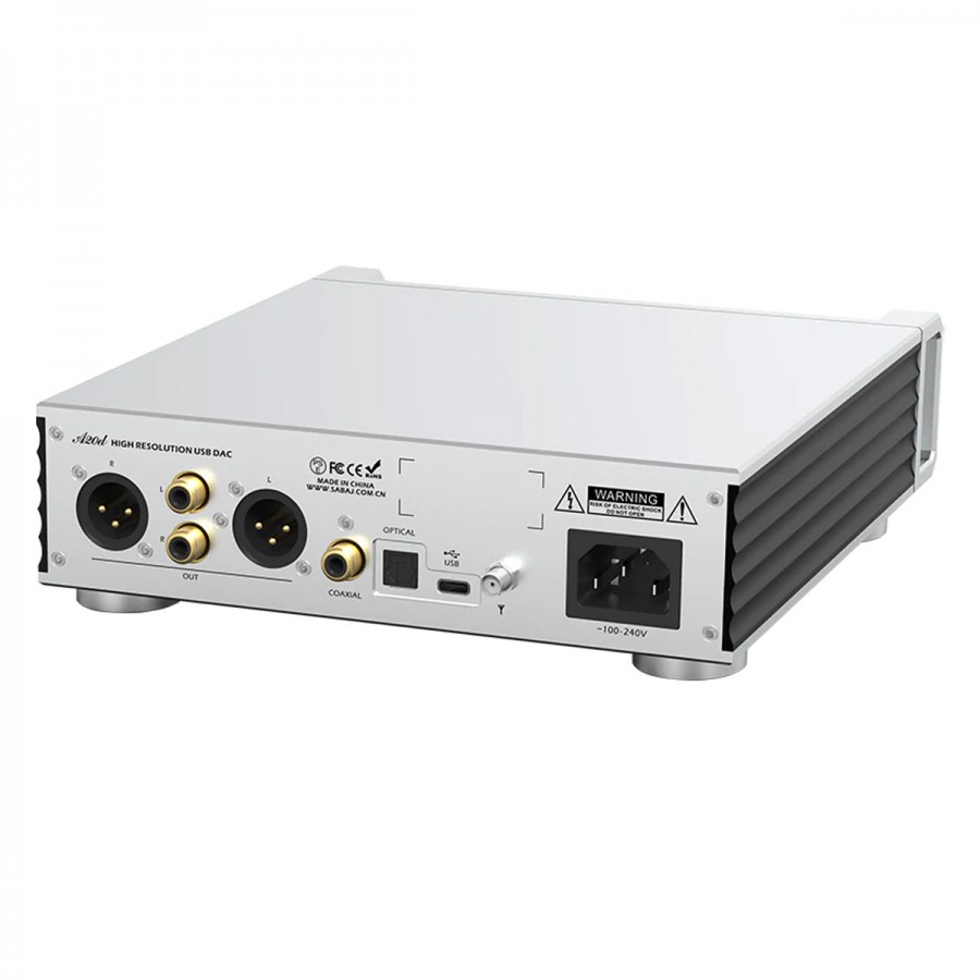 Audiophonics - SABAJ A20D 2022 DAC ES9038Pro Headphone Amplifier TPA6120A2 XMOS XU216 Bluetooth 5.0 32bit 768kHz DSD512 MQA