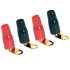 DAYTON AUDIO Angled Insulated Ring Crimp Terminal Gold Plated Ø4.6mm Black/Red (x4)