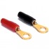 DAYTON AUDIO Insulated Ring Crimp Terminal Gold Plated Ø3.5mm Black/Red (x4)