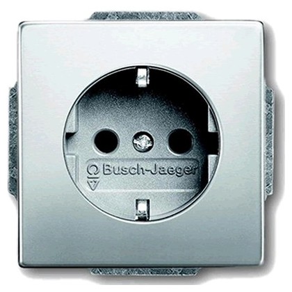 Busch-Jaeger Prise murale Schuko Acier inoxydable 16A 250V