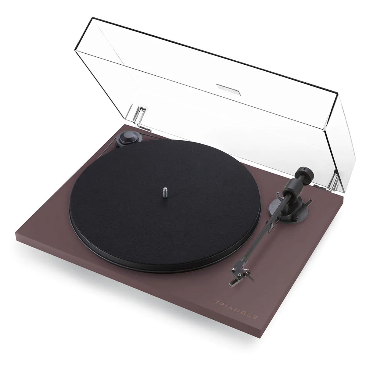 TRIANGLE Vinyl Turntable 33 and 45 RPM Ortofon OM-10E Eggplant