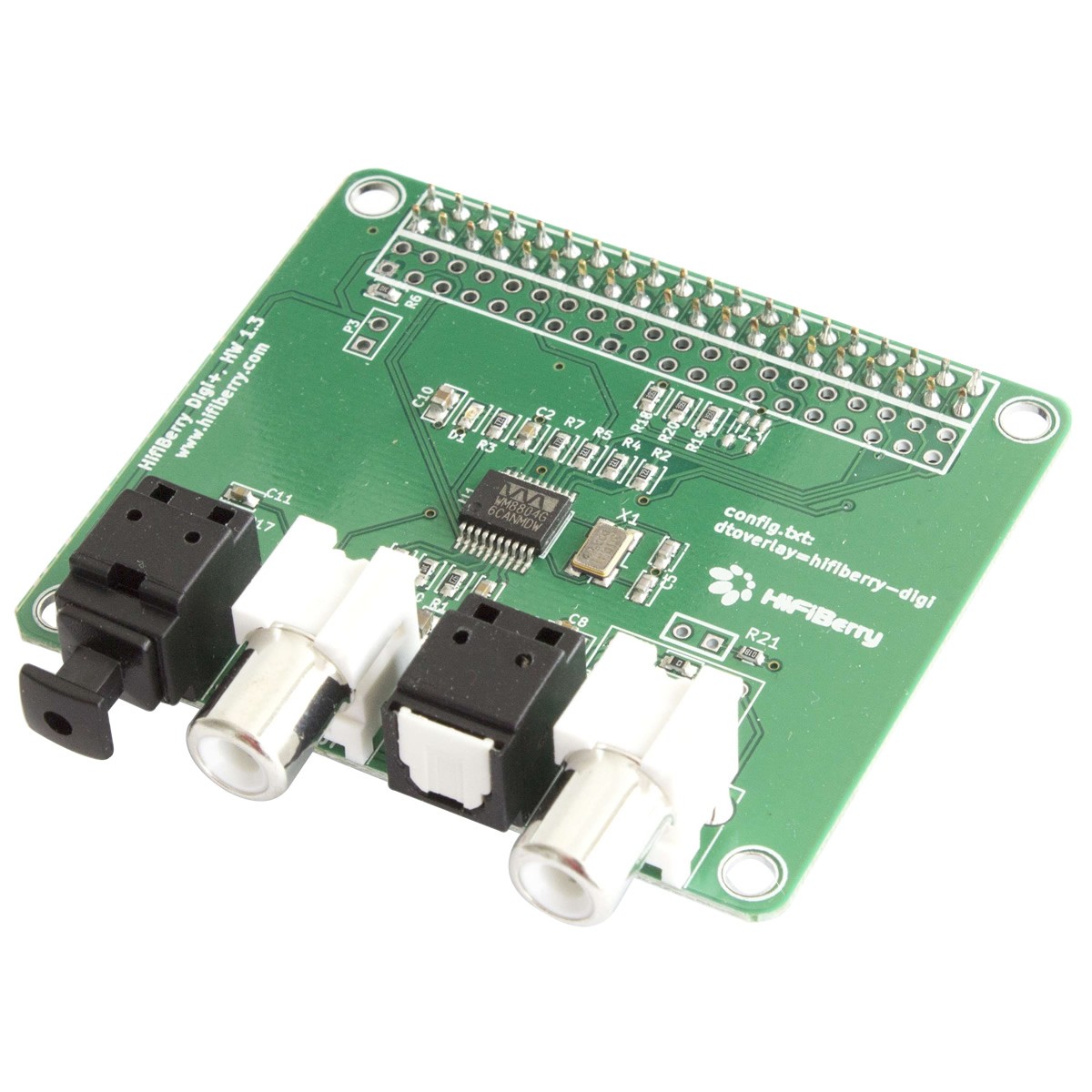 HIFIBERRY DIGI+ I/O Module Interface Numérique SPDIF pour Rasberry Pi 24bit 192kHz