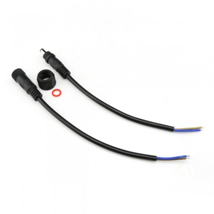 Jack DC 5.5/2.1mm to Bare Wires Cable IP67 Waterproof 40cm