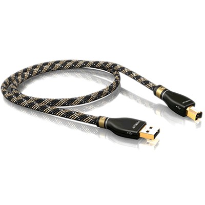 Viablue KR-2 Silver USB-A Cable Male / USB-B Male Plated Gold 0.5 m