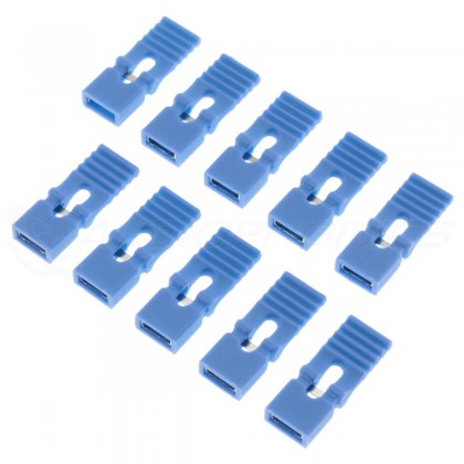 Linking 2.54mm Jumpers Long Blue (x10)