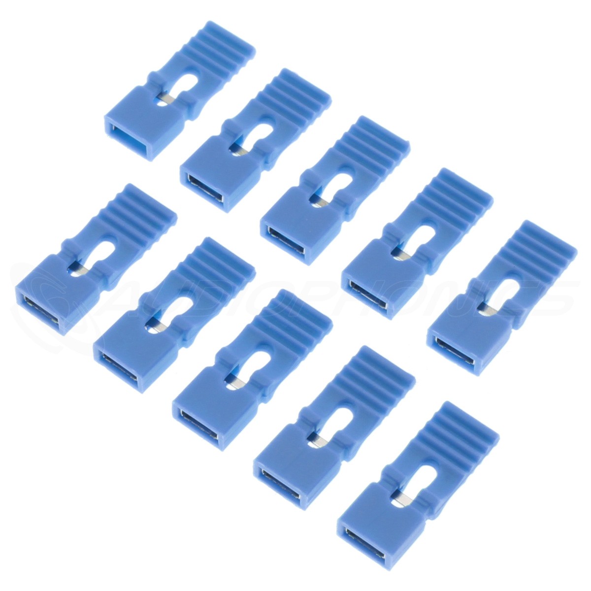 Linking 2.54mm Jumpers Long Blue (x10)