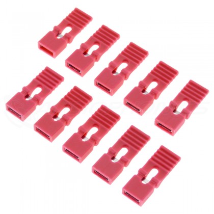 Linking 2.54mm Jumpers Long Red (x10)