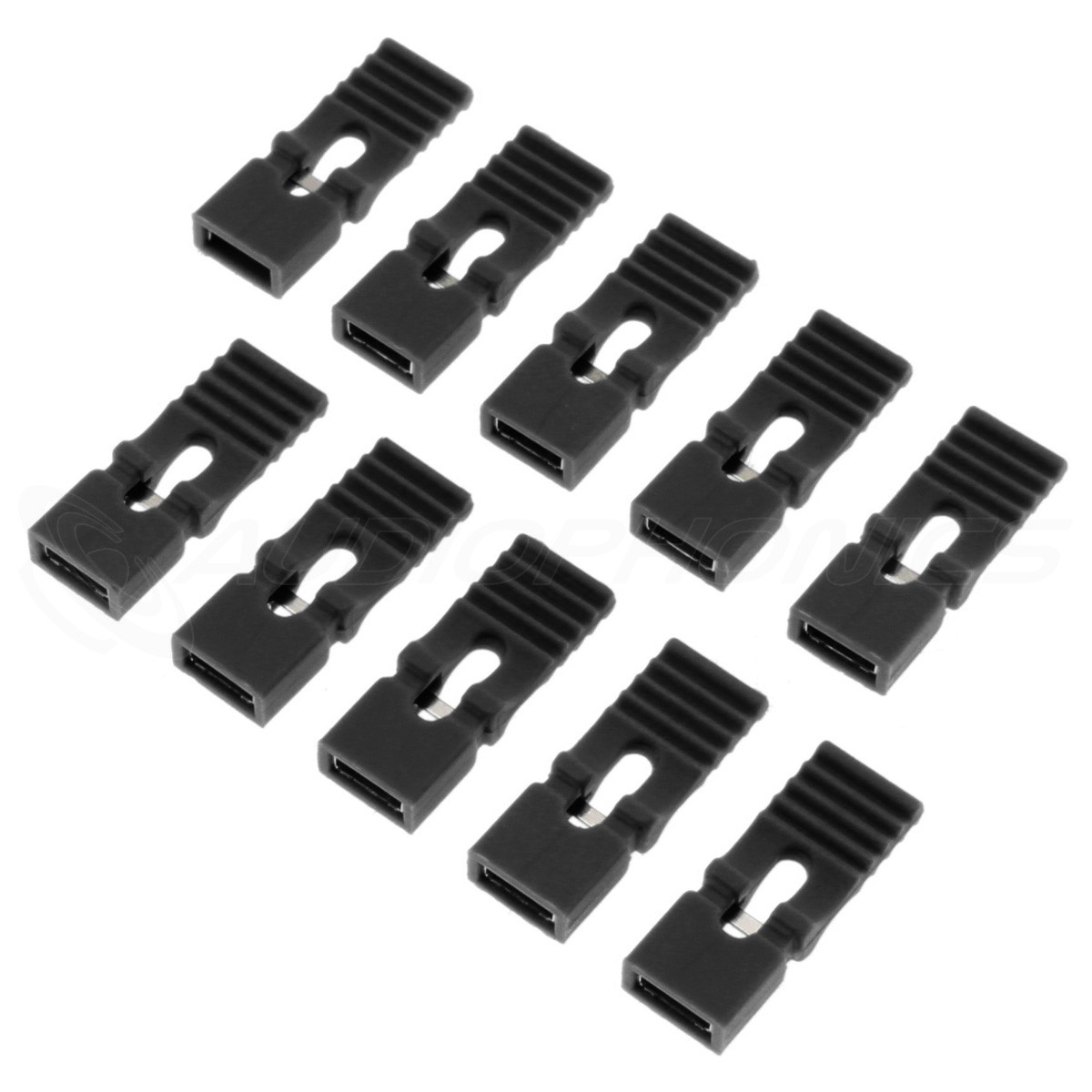 Linking 2.54mm Jumpers Long Black (x10)