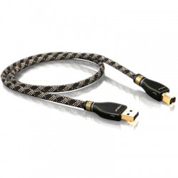 Viablue KR-2 Silver Câble USB-A Male/USB-B Male Plaqué Or 3.0 m
