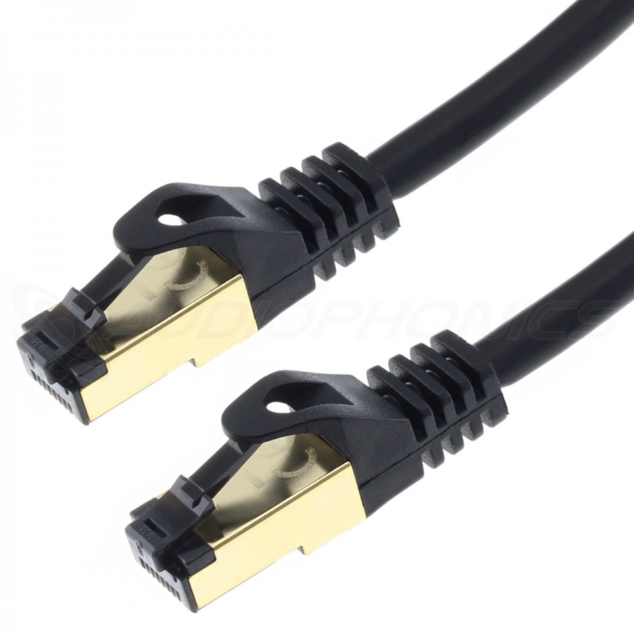 Câble Ethernet RJ45 Cat 8.1 40Gbps Blindé Plaqué Or 10m - Audiophonics