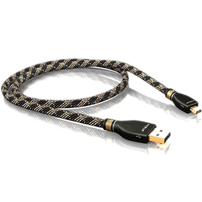 Viablue KR-2 Silver USB-A Cable Male / Mini-B Male Plated Gold 0.5 m