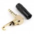 Angled Male Stereo Jack 3.5mm Connector Gold Plated Ø6mm