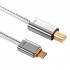 DD TC09BC Male USB-C to Male USB-B Cable Silver / OFC Copper 50cm