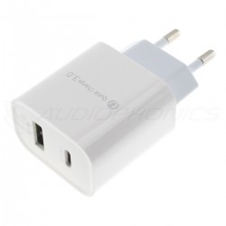 Power Adapter USB-PD QC3.0 20W 5V 3A / 9V 2A/ 12V 1.5A