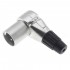Angled 90° Male 3 Pins XLR Connector Silver Ø7mm