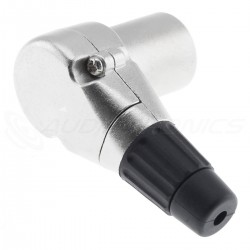 Angled Male 3 Pins XLR Connector Silver